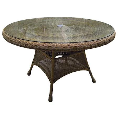 48" Round Dining Table w/ Glass